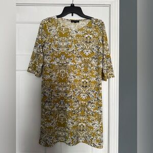 🌸Chic Pattern Dress in Mustard